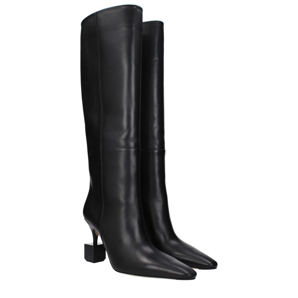 Jacquemus Black Leather Boot - Beyzy Store - Jacquemus