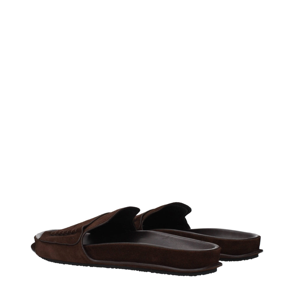 Jacquemus Brown Leather Slippers Sandals - Beyzy Store - Jacquemus