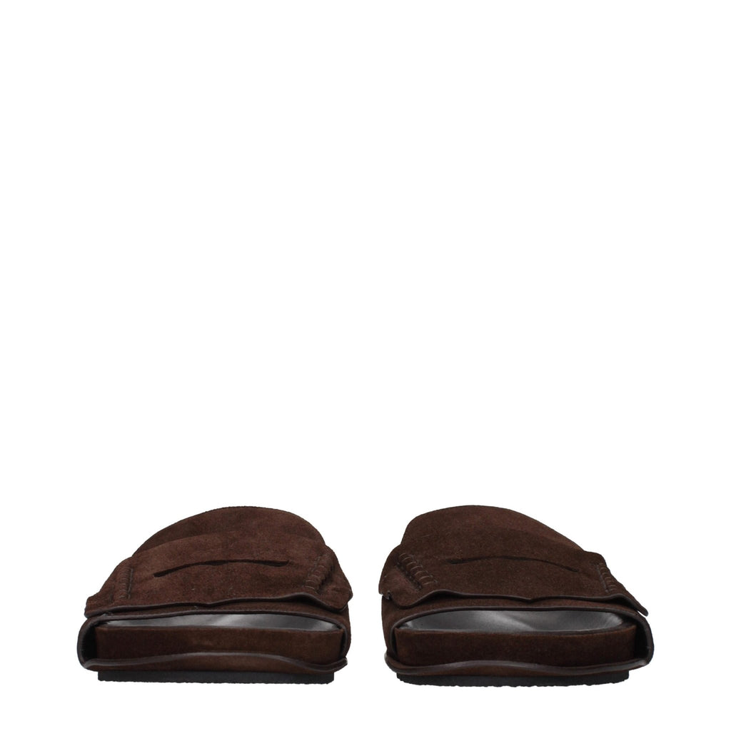 Jacquemus Brown Leather Slippers Sandals - Beyzy Store - Jacquemus