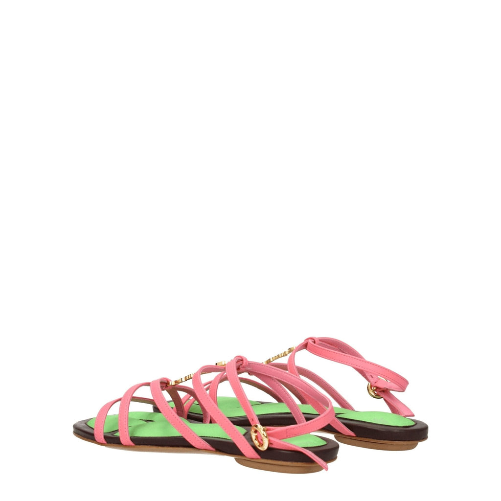 Jacquemus Pink Leather Sandal - Beyzy Store - Jacquemus