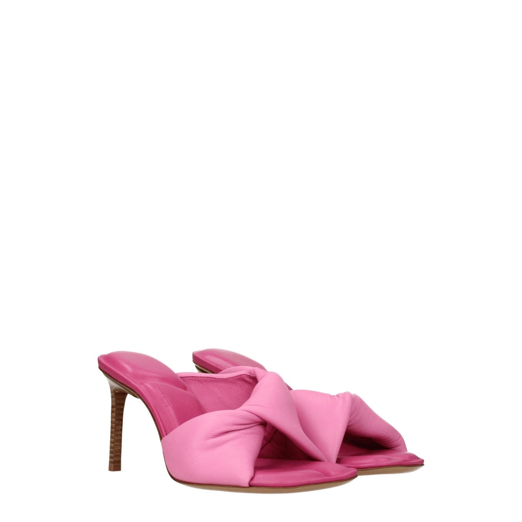 Jacquemus Pink Leather Sandal - Beyzy Store - Jacquemus