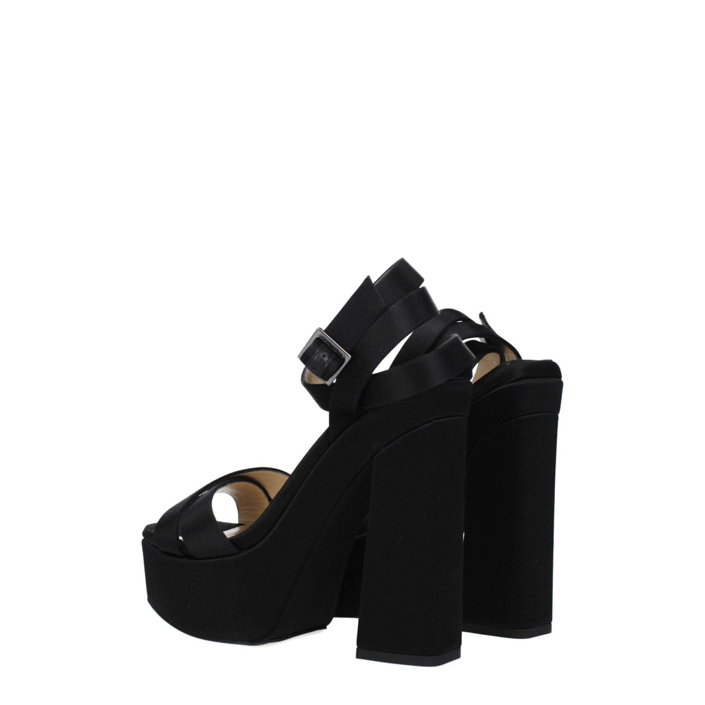 Jimmy Choo Black Satin Sandal - Beyzy Store - Jimmy Choo