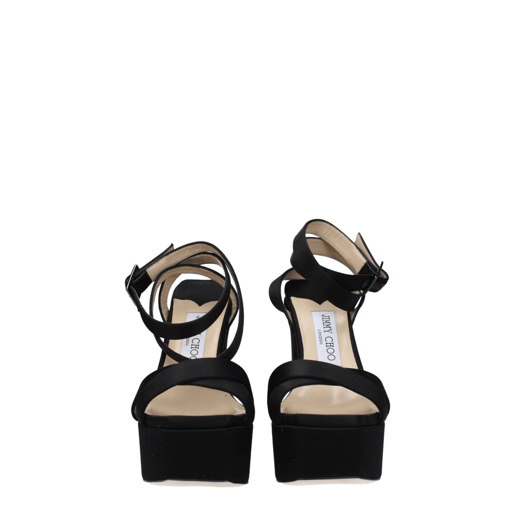 Jimmy Choo Black Satin Sandal - Beyzy Store - Jimmy Choo