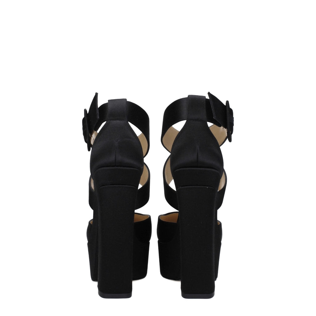 Jimmy Choo Black Satin Sandal - Beyzy Store - Jimmy Choo