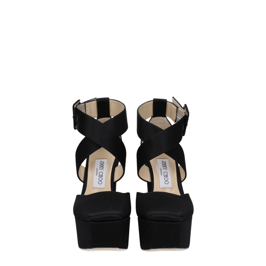 Jimmy Choo Black Satin Sandal - Beyzy Store - Jimmy Choo