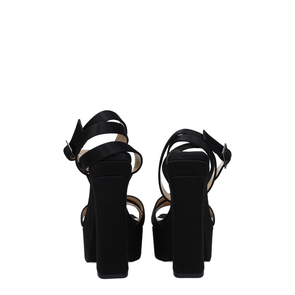 Jimmy Choo Black Satin Sandal - Beyzy Store - Jimmy Choo