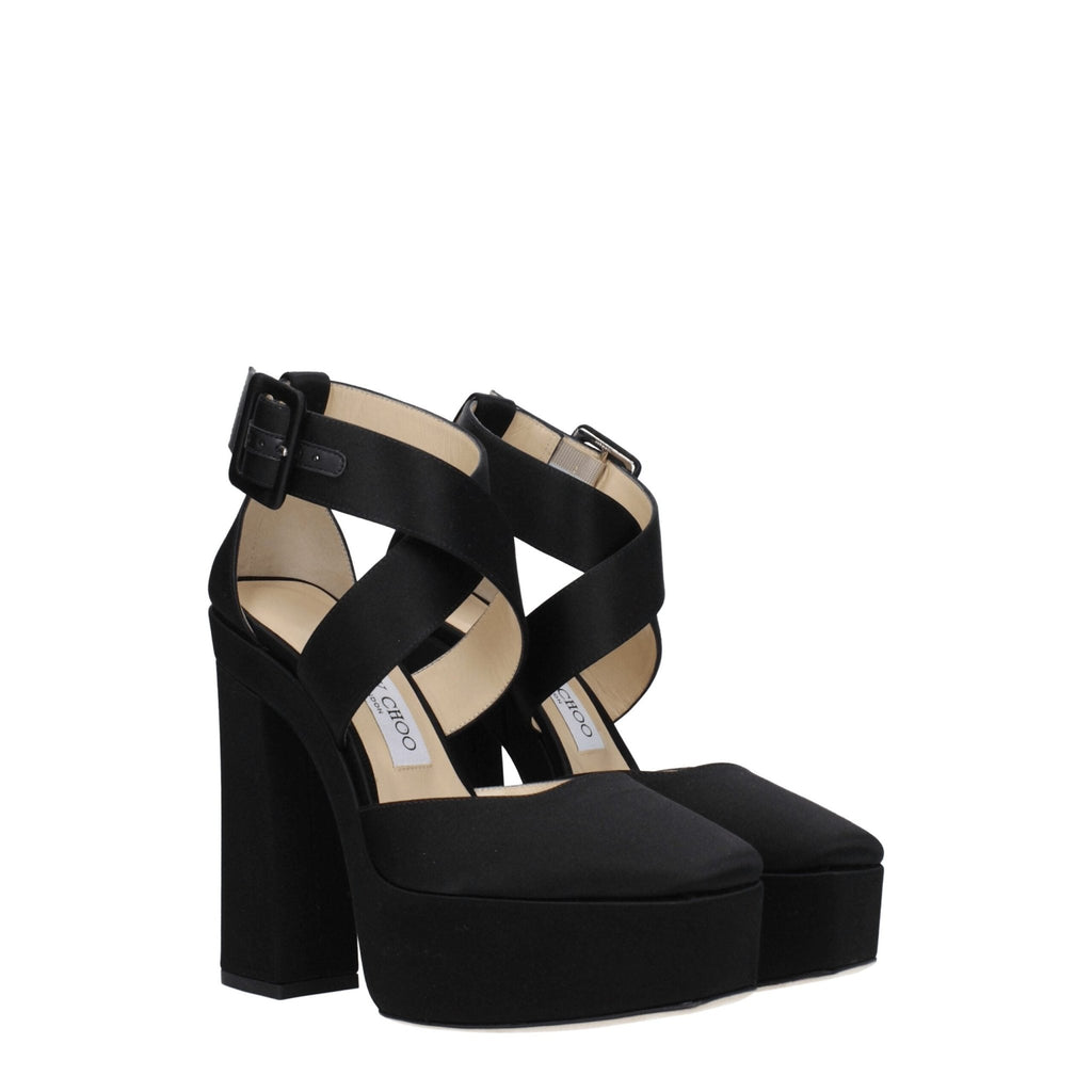 Jimmy Choo Black Satin Sandal - Beyzy Store - Jimmy Choo