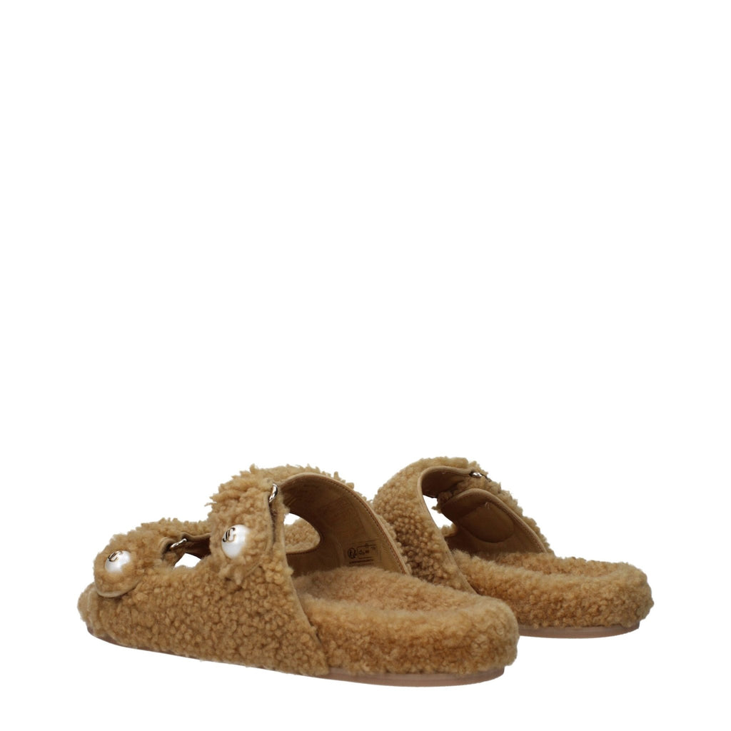 Jimmy Choo Brown Fabric Slipper - Beyzy Store - Jimmy Choo