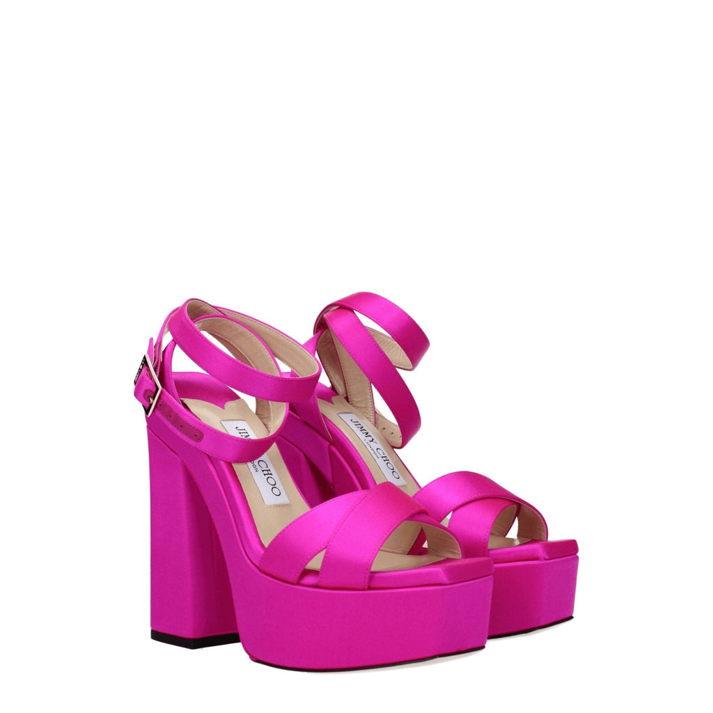 Jimmy Choo Pink Satin Sandal - Beyzy Store - Jimmy Choo