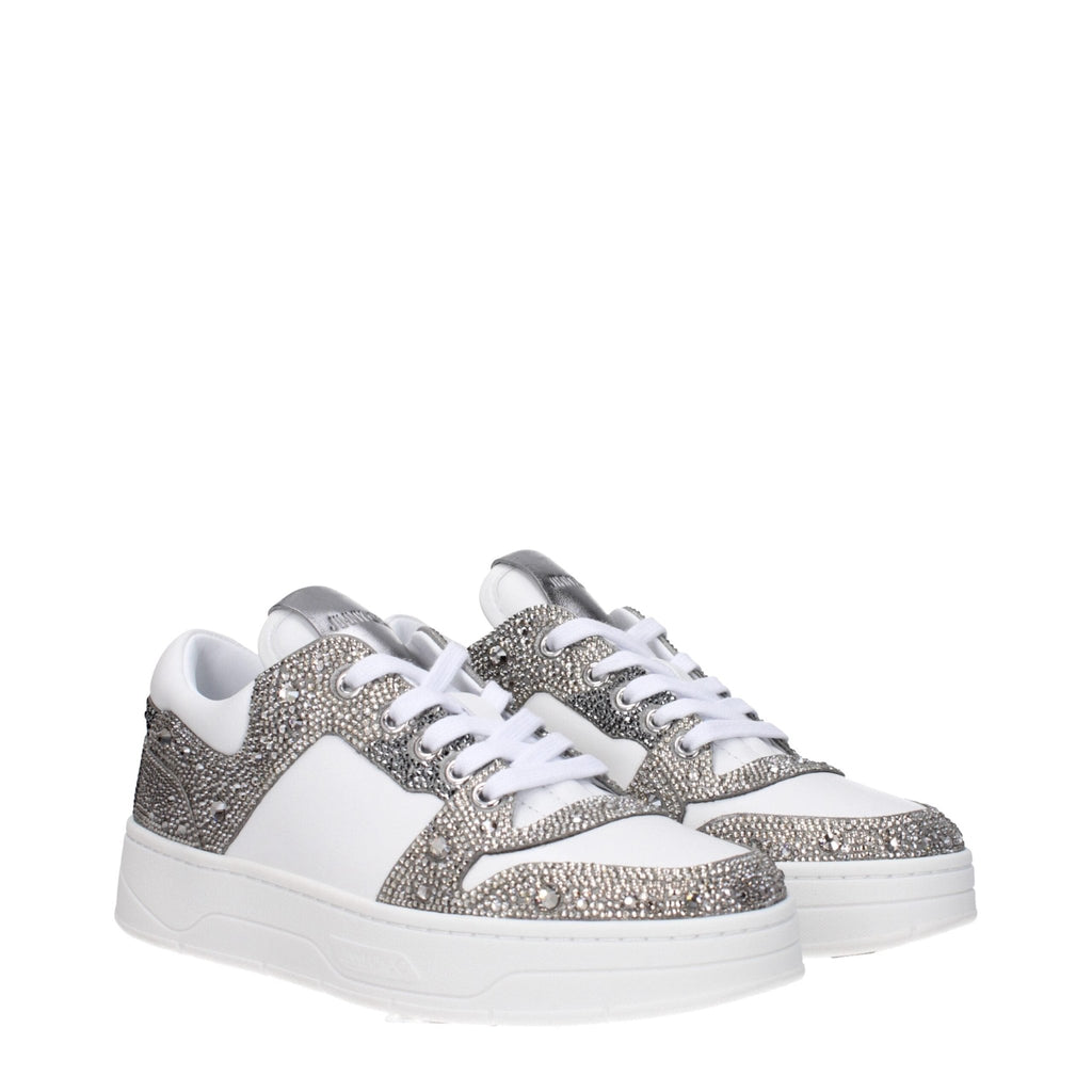 Jimmy Choo White Leather Sneakers - Beyzy Store - Jimmy Choo