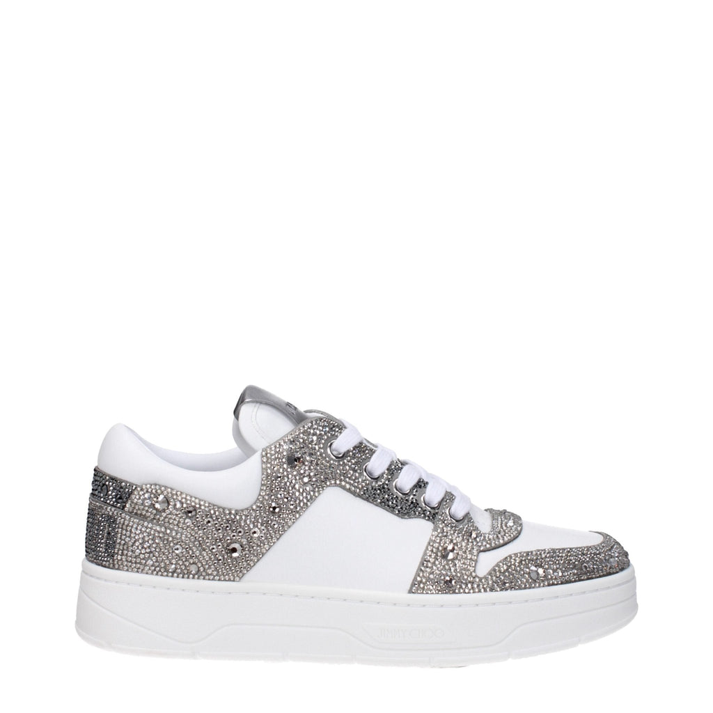 Jimmy Choo White Leather Sneakers - Beyzy Store - Jimmy Choo