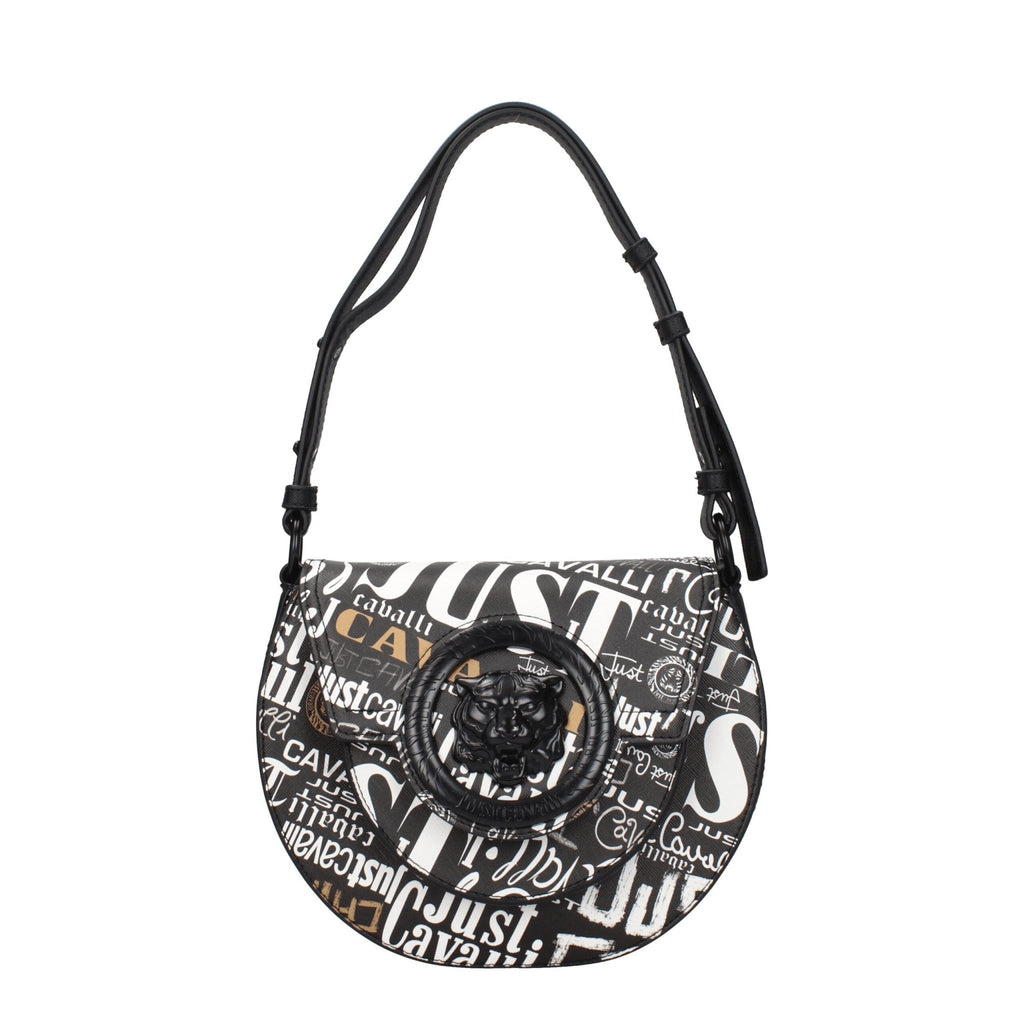 Just Cavalli Black Polyester Shoulder Bag - Beyzy Store - Just Cavalli