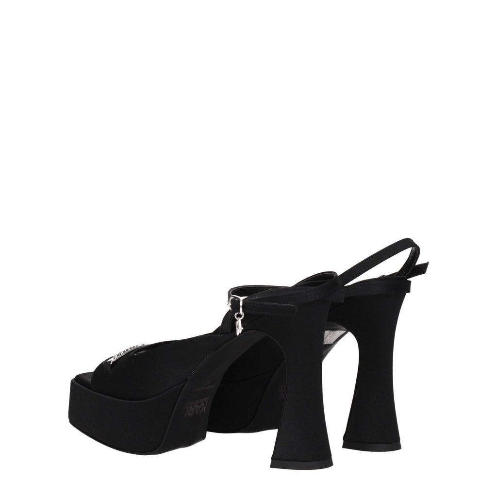 Karl Lagerfeld Black Fabric Sandal - Beyzy Store - Karl Lagerfeld