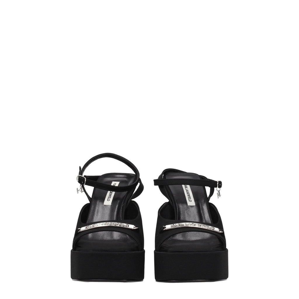 Karl Lagerfeld Black Fabric Sandal - Beyzy Store - Karl Lagerfeld