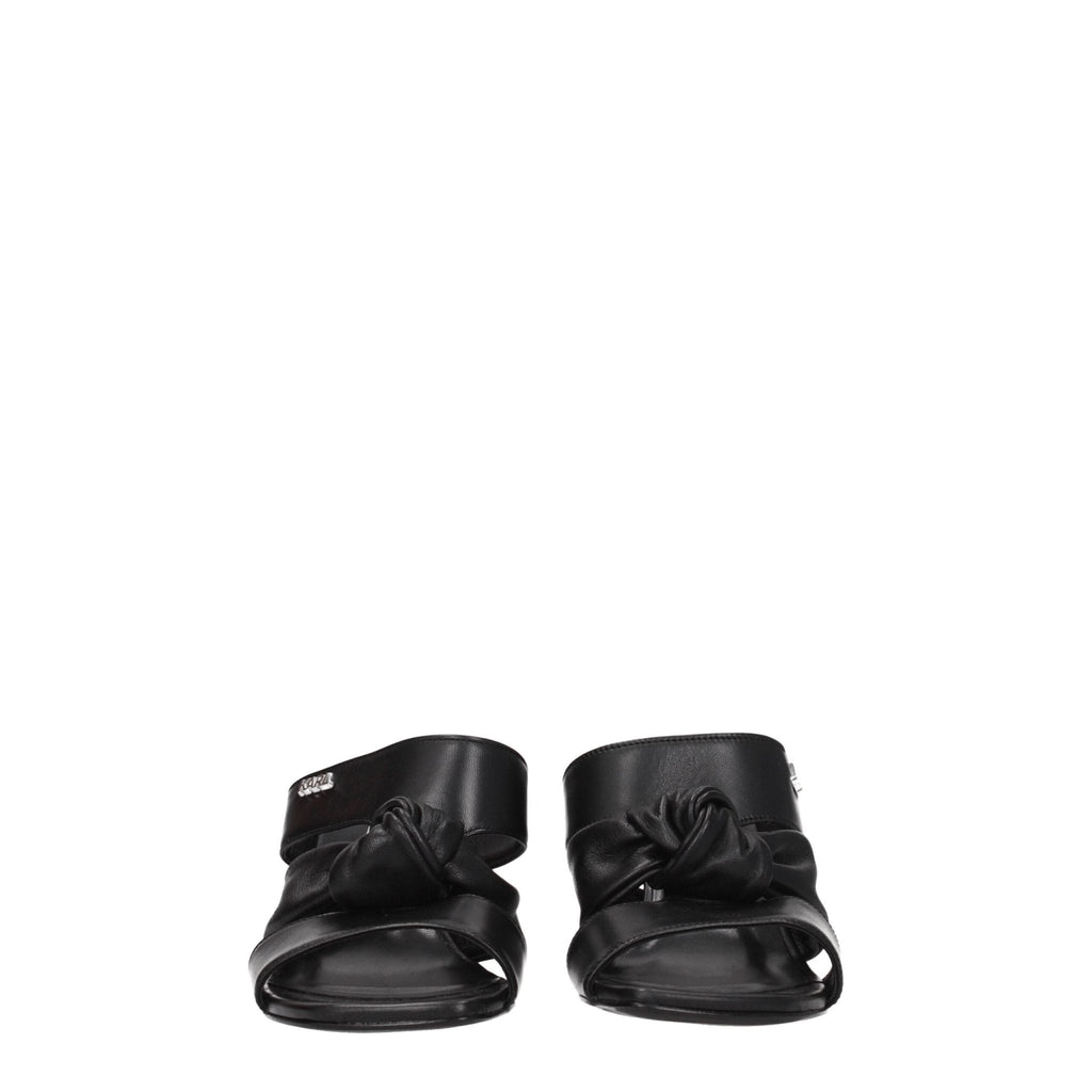 Karl Lagerfeld Black Leather Sandal - Beyzy Store - Karl Lagerfeld
