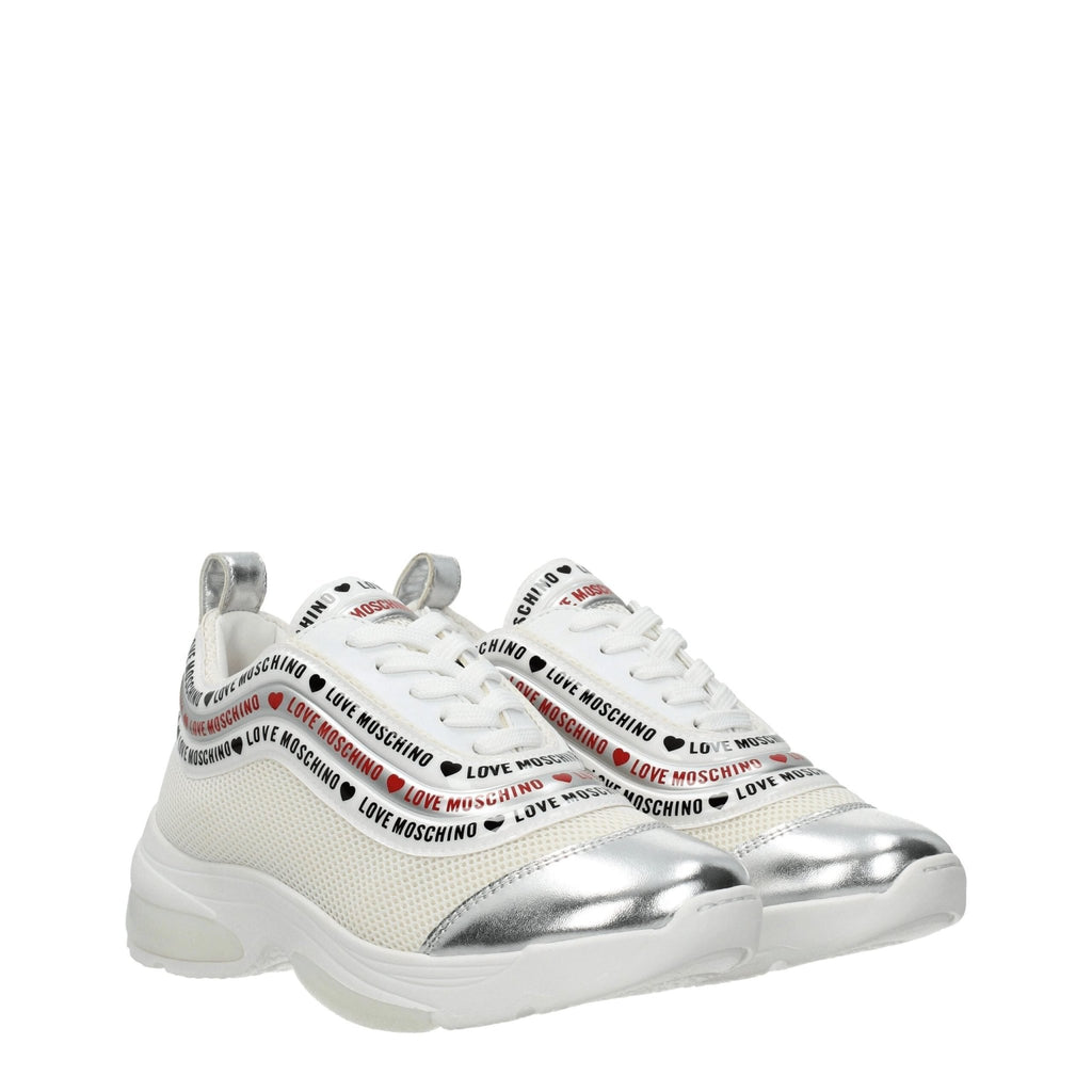 Love Moschino Beige Fabric Sneakers - Beyzy Store - Love Moschino