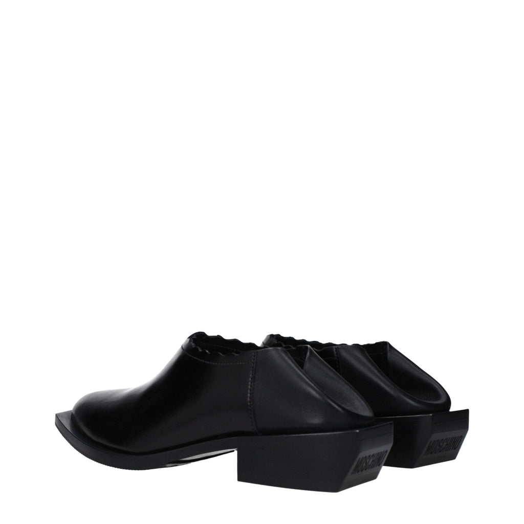 Love Moschino Black Leather Loafer - Beyzy Store - Love Moschino