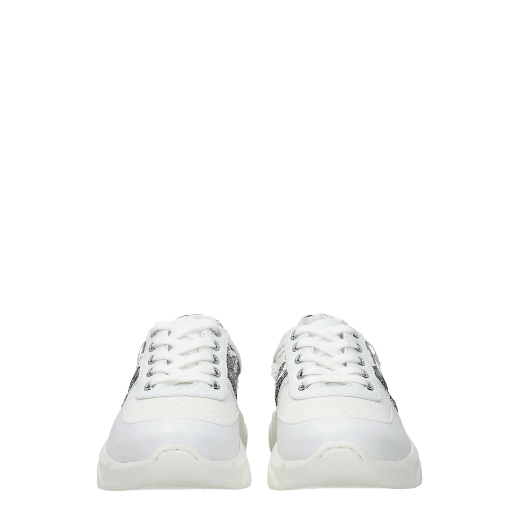 Love Moschino White Fabric Sneakers - Beyzy Store - Love Moschino