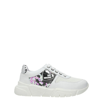 Love Moschino White Fabric Sneakers - Beyzy Store - Love Moschino