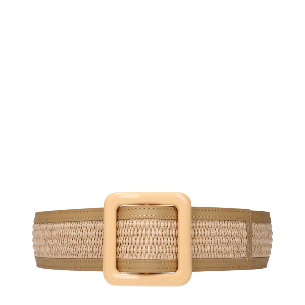 Max Mara Beige Raffia Belts - Beyzy Store - Max Mara