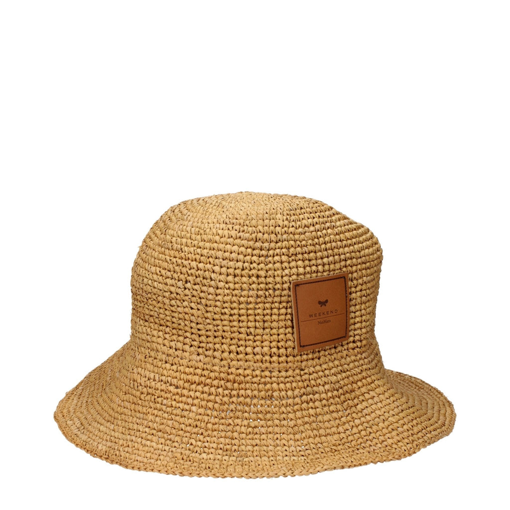 Max Mara Beige Raffia Bucket Hats - Beyzy Store - Max Mara