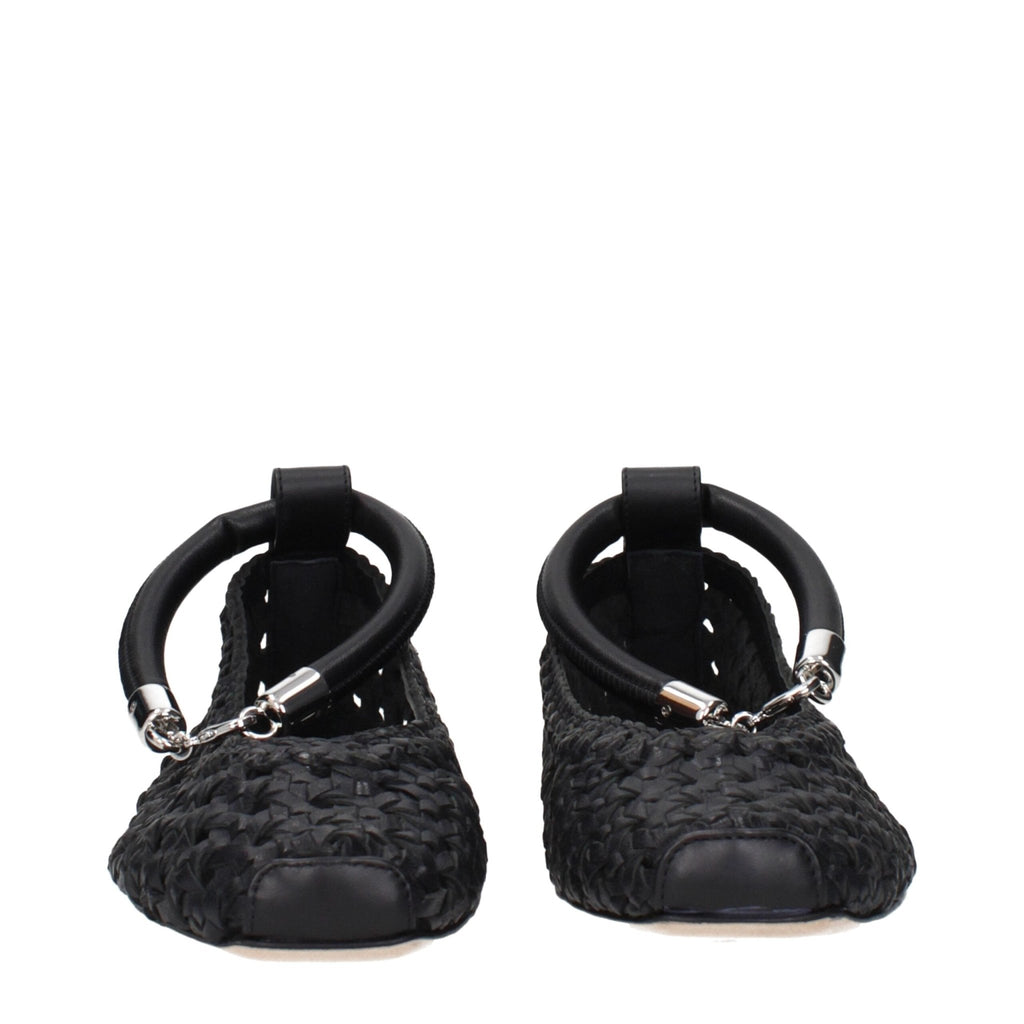 Max Mara Black Leather Ballet Flats - Beyzy Store - Max Mara