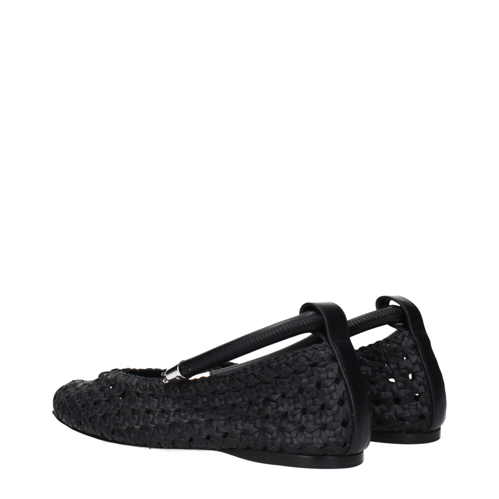 Max Mara Black Leather Ballet Flats - Beyzy Store - Max Mara
