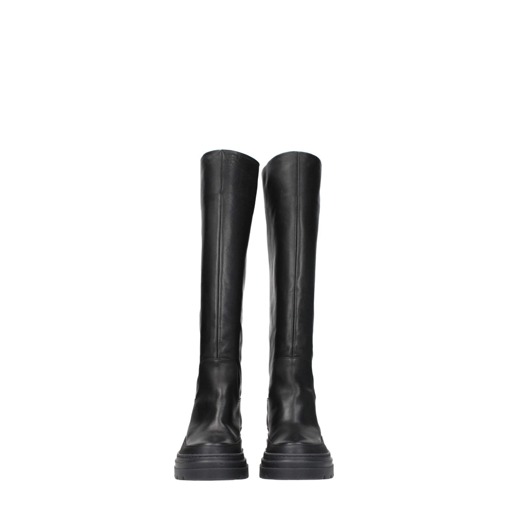Max Mara Black Leather Boot - Beyzy Store - Max Mara