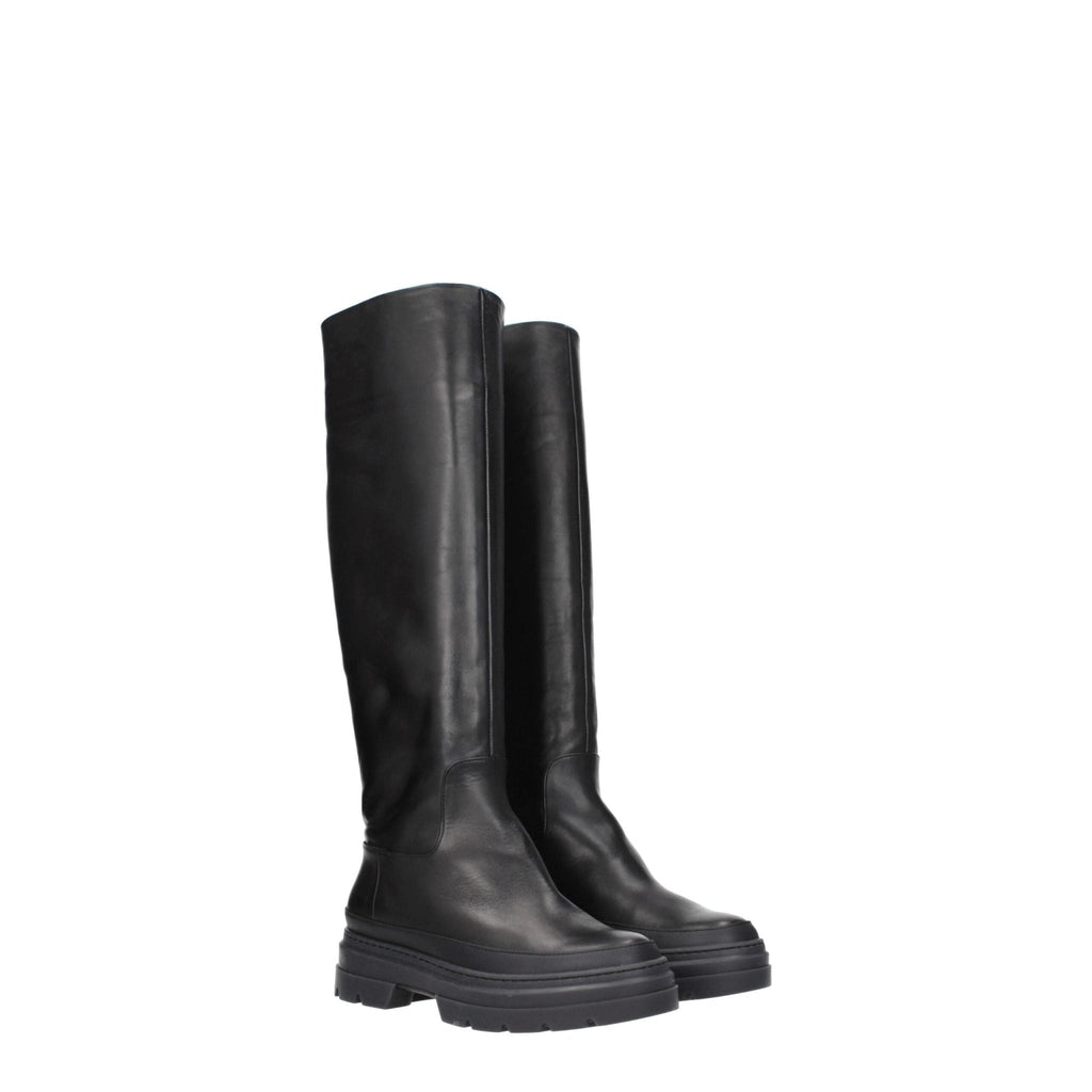 Max Mara Black Leather Boot - Beyzy Store - Max Mara