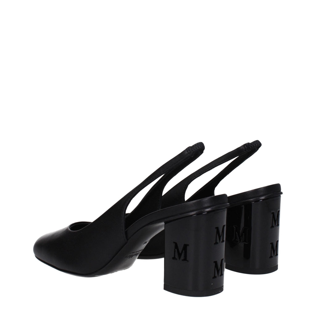 Max Mara Black Leather High Heel Pumps - Beyzy Store - Max Mara