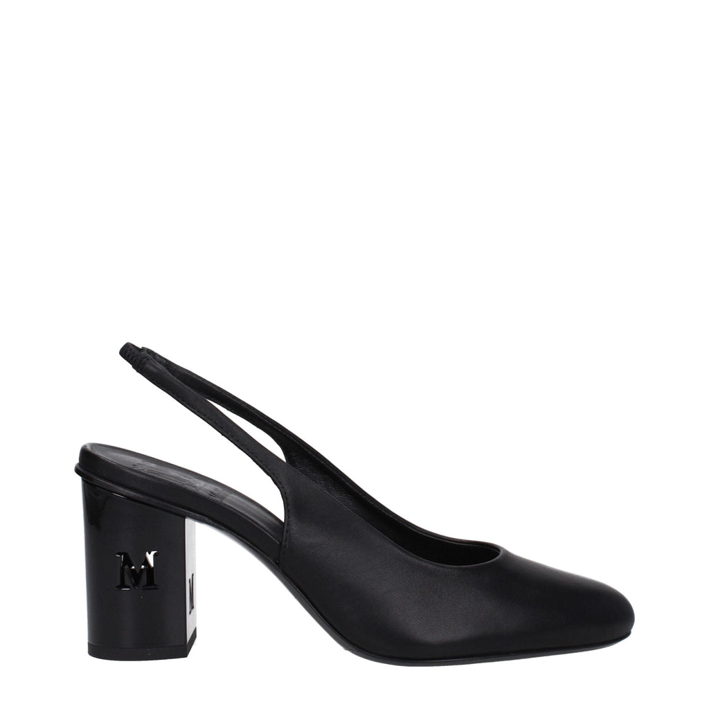 Max Mara Black Leather High Heel Pumps - Beyzy Store - Max Mara