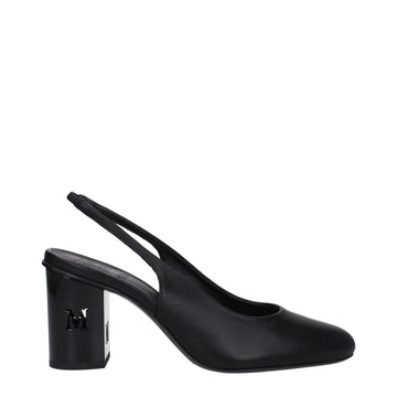 Max Mara Black Leather High Heel Pumps - Beyzy Store - Max Mara