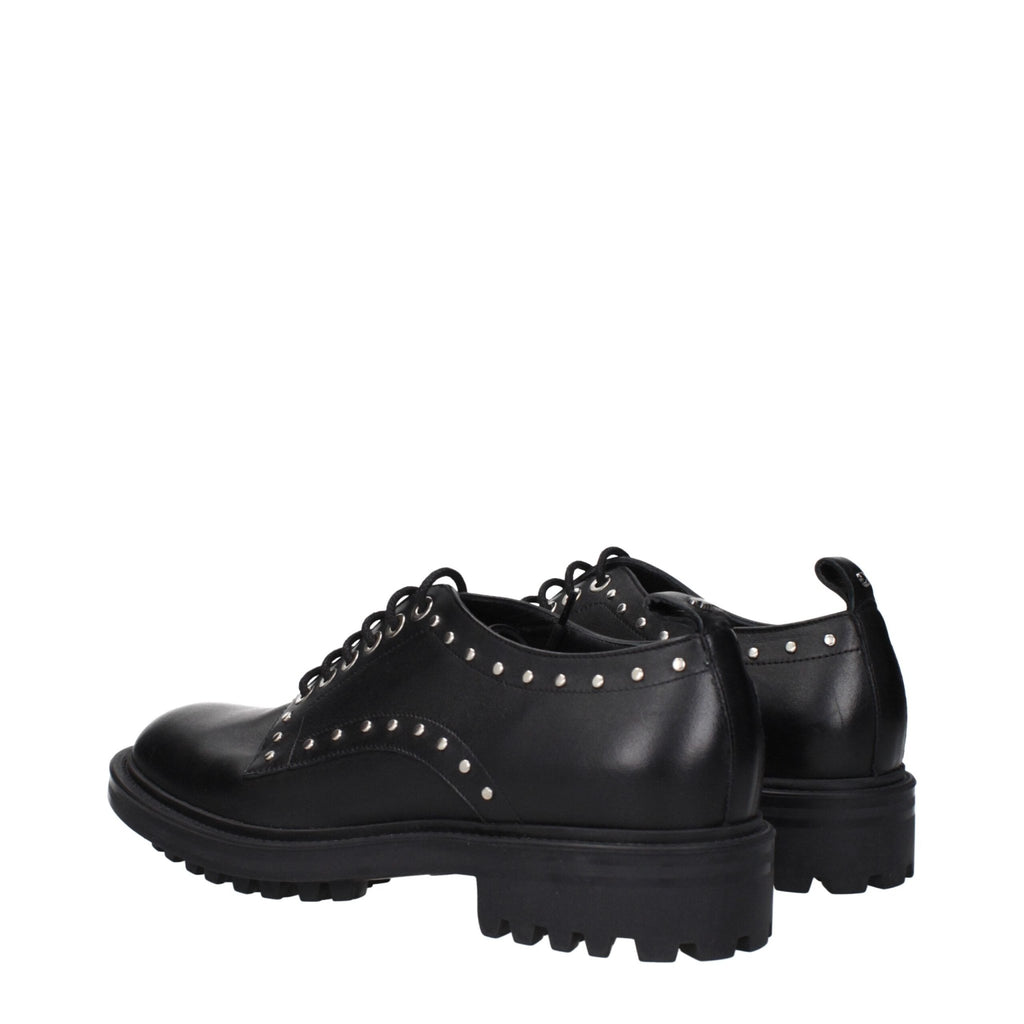 Max Mara Black Leather Oxfords And Derbies - Beyzy Store - Max Mara