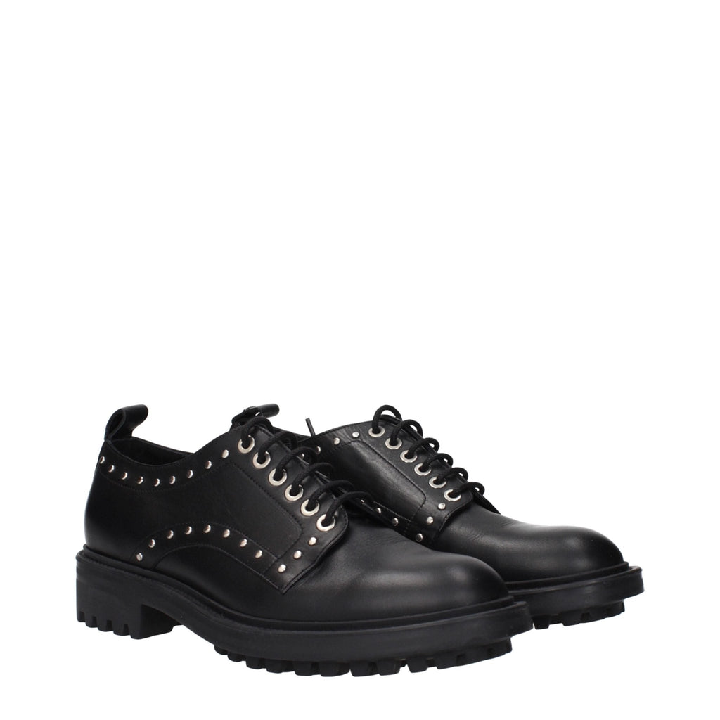 Max Mara Black Leather Oxfords And Derbies - Beyzy Store - Max Mara