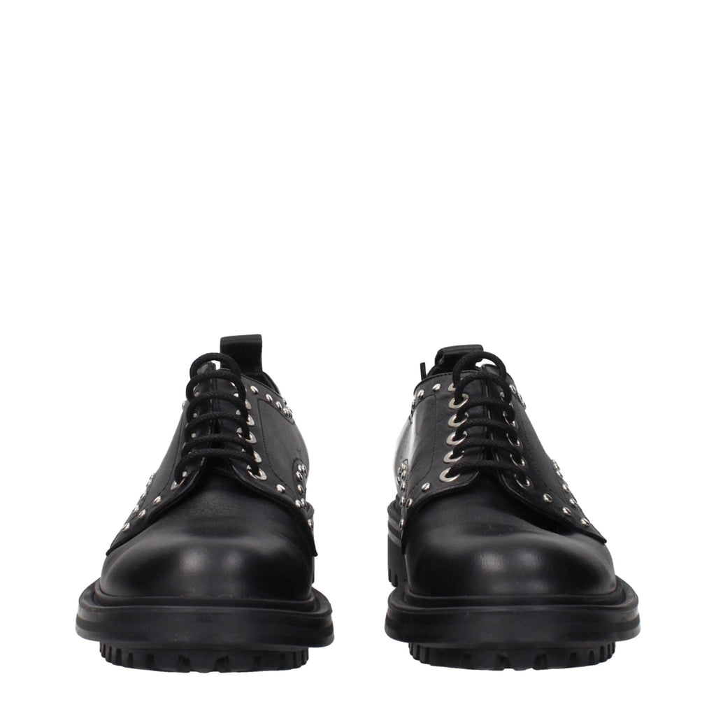 Max Mara Black Leather Oxfords And Derbies - Beyzy Store - Max Mara
