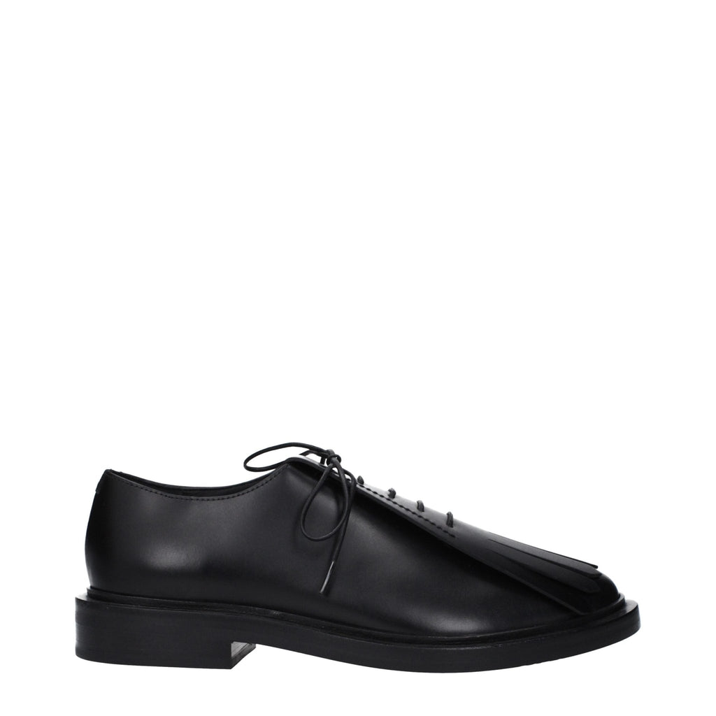 Max Mara Black Leather Oxfords And Derby - Beyzy Store - Max Mara