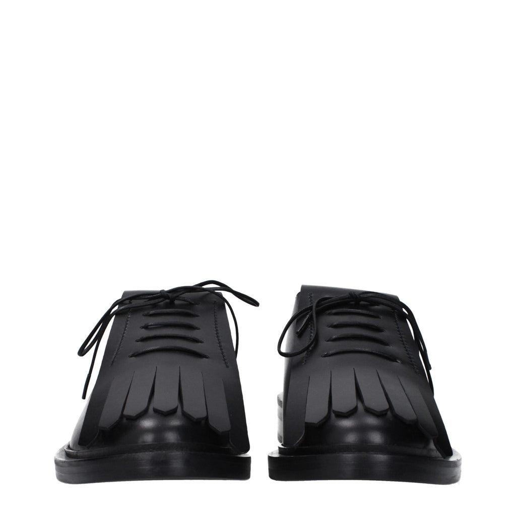 Max Mara Black Leather Oxfords And Derby - Beyzy Store - Max Mara
