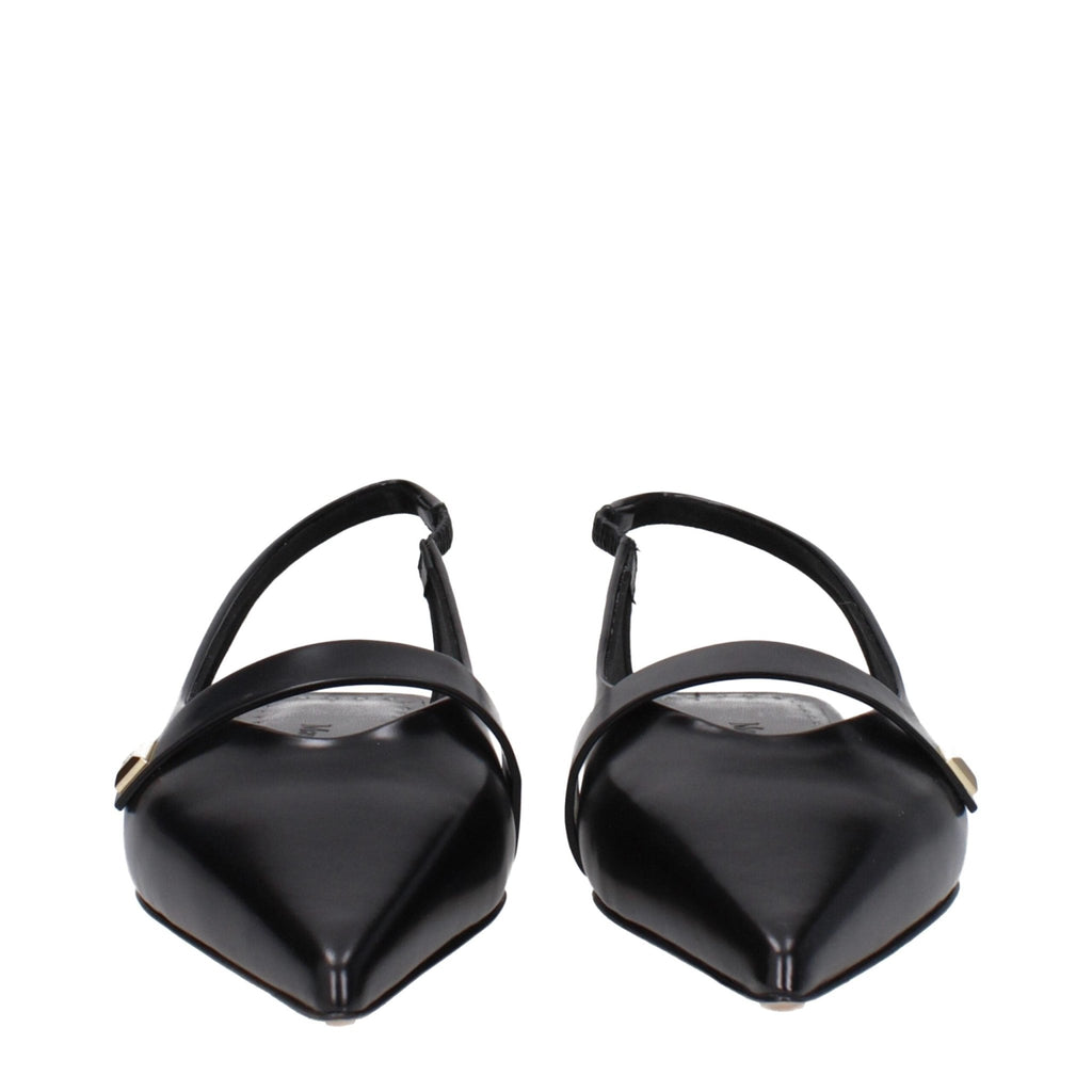 Max Mara Black Leather Sandal - Beyzy Store - Max Mara