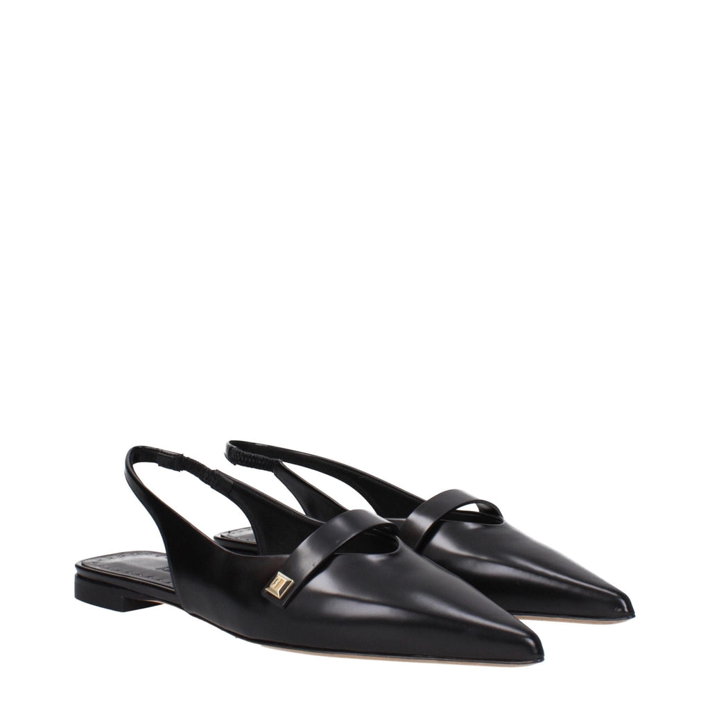 Max Mara Black Leather Sandal - Beyzy Store - Max Mara