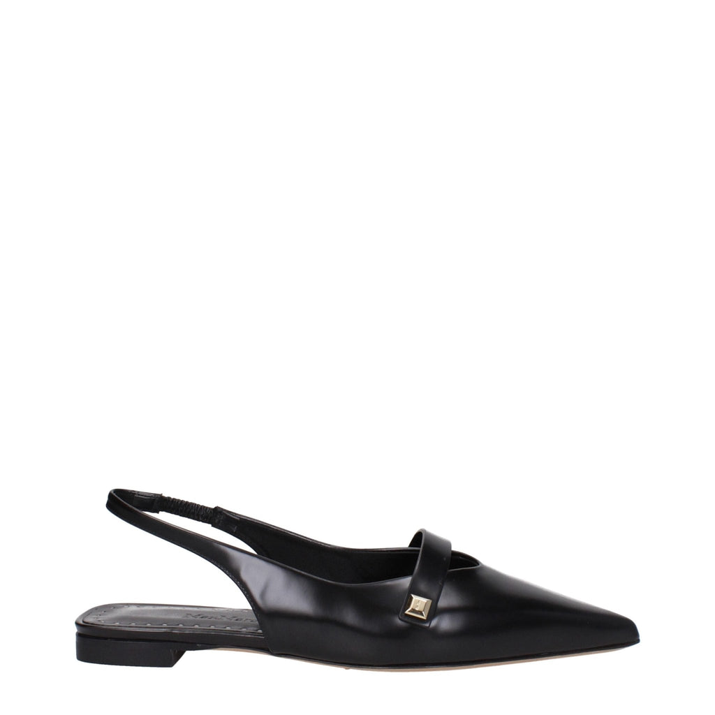 Max Mara Black Leather Sandal - Beyzy Store - Max Mara