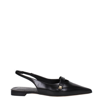 Max Mara Black Leather Sandal - Beyzy Store - Max Mara