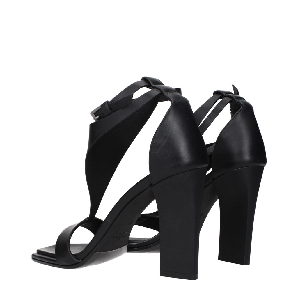 Max Mara Black Leather Stiletto Heels Sandals - Beyzy Store - Max Mara