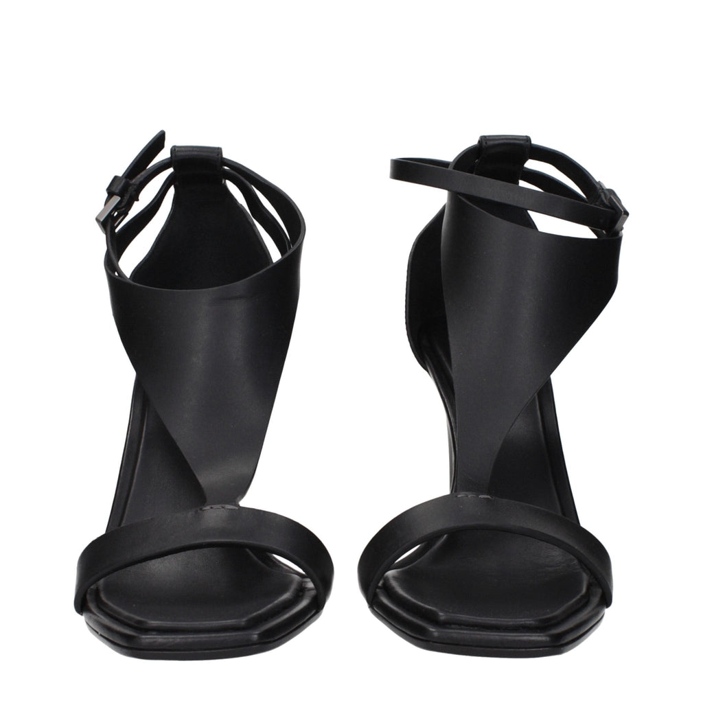 Max Mara Black Leather Stiletto Heels Sandals - Beyzy Store - Max Mara