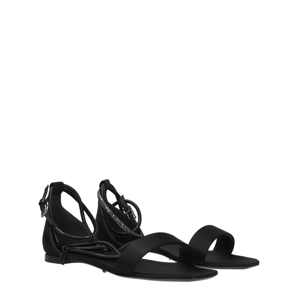 Max Mara Black Satin Sandal - Beyzy Store - Max Mara