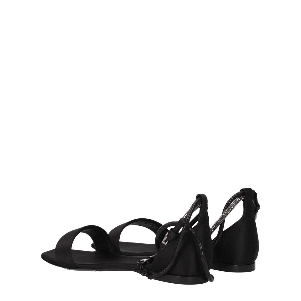 Max Mara Black Satin Sandal - Beyzy Store - Max Mara