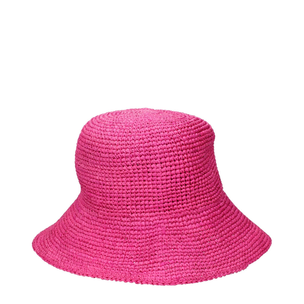 Max Mara Pink Raffia Bucket Hats - Beyzy Store - Max Mara