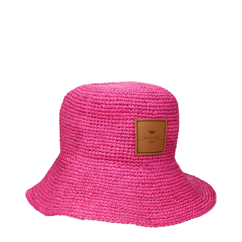 Max Mara Pink Raffia Bucket Hats - Beyzy Store - Max Mara
