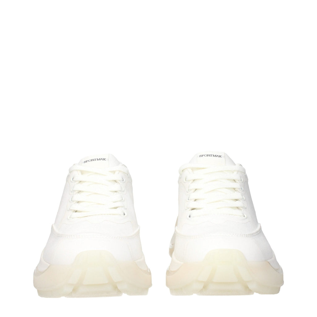 Max Mara White Fabric Chunky Sneakers - Beyzy Store - Max Mara