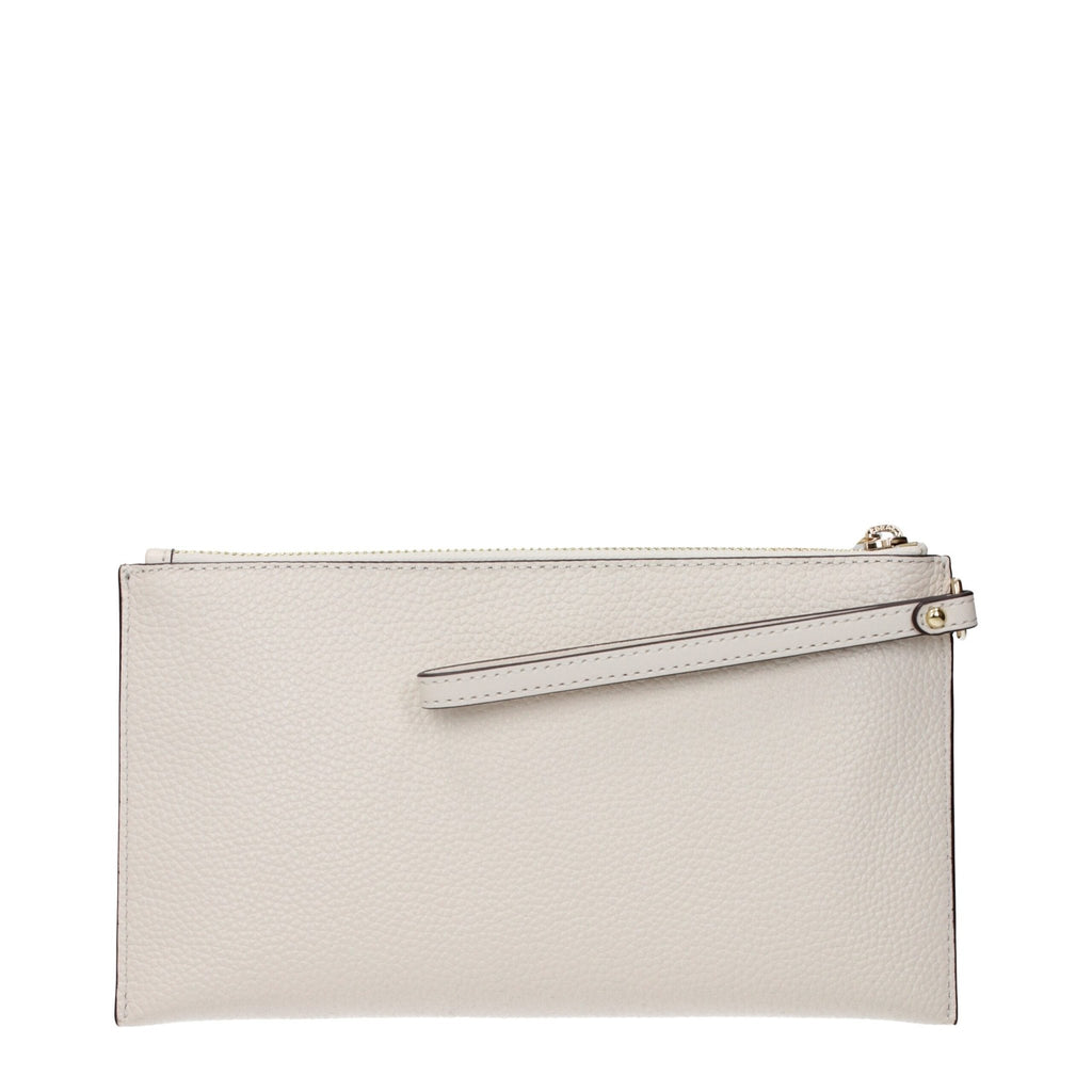 Michael Kors Beige Leather Clutch Bag - Beyzy Store - Michael Kors