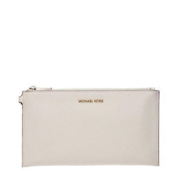 Michael Kors Beige Leather Clutch Bag - Beyzy Store - Michael Kors